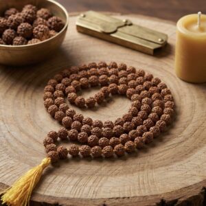10 Mukhi Rudraksha With 5 Mukhi Rudraksha Mala